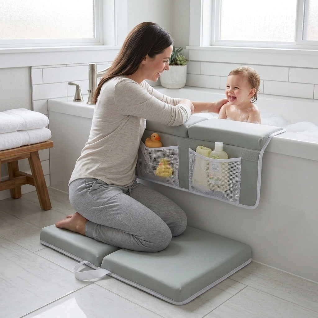 Baby Bath Kneeler & Elbow Rest Pad Set