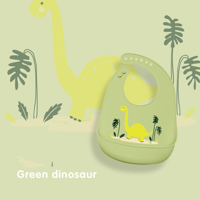 Easy-Clean Silicone Baby Bib with Spill Catcher