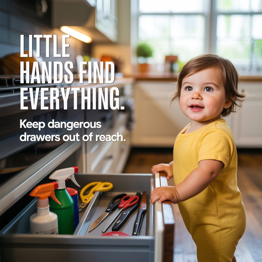 Invisible Magnetic Cabinet Locks — 8-Piece Baby Safety Set