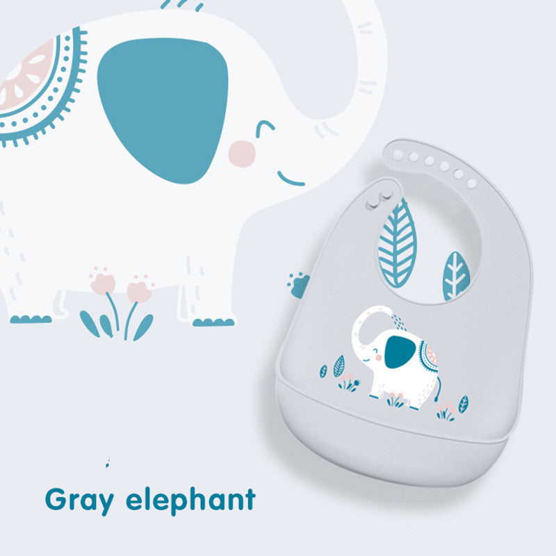 Easy-Clean Silicone Baby Bib with Spill Catcher