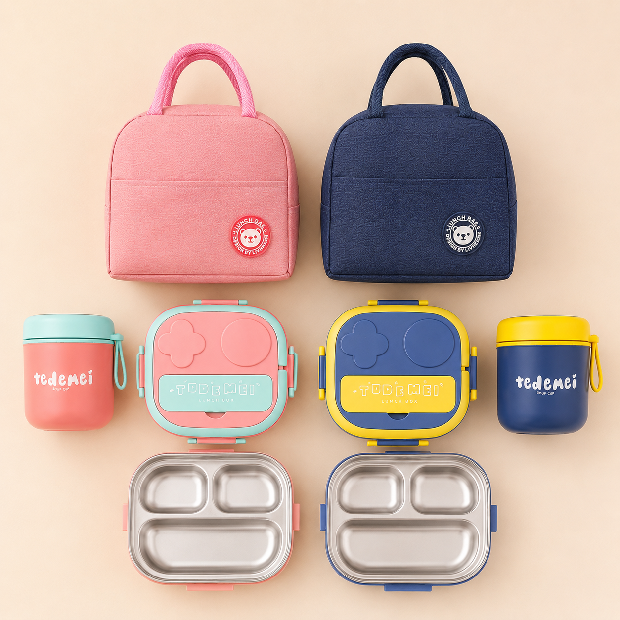 Complete Kids Lunch Kit — Bento Box, Insulated Bag & Soup Cup