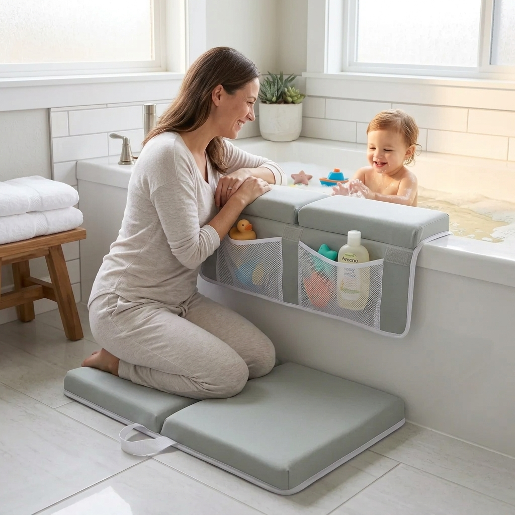 Baby Bath Kneeler & Elbow Rest Pad Set