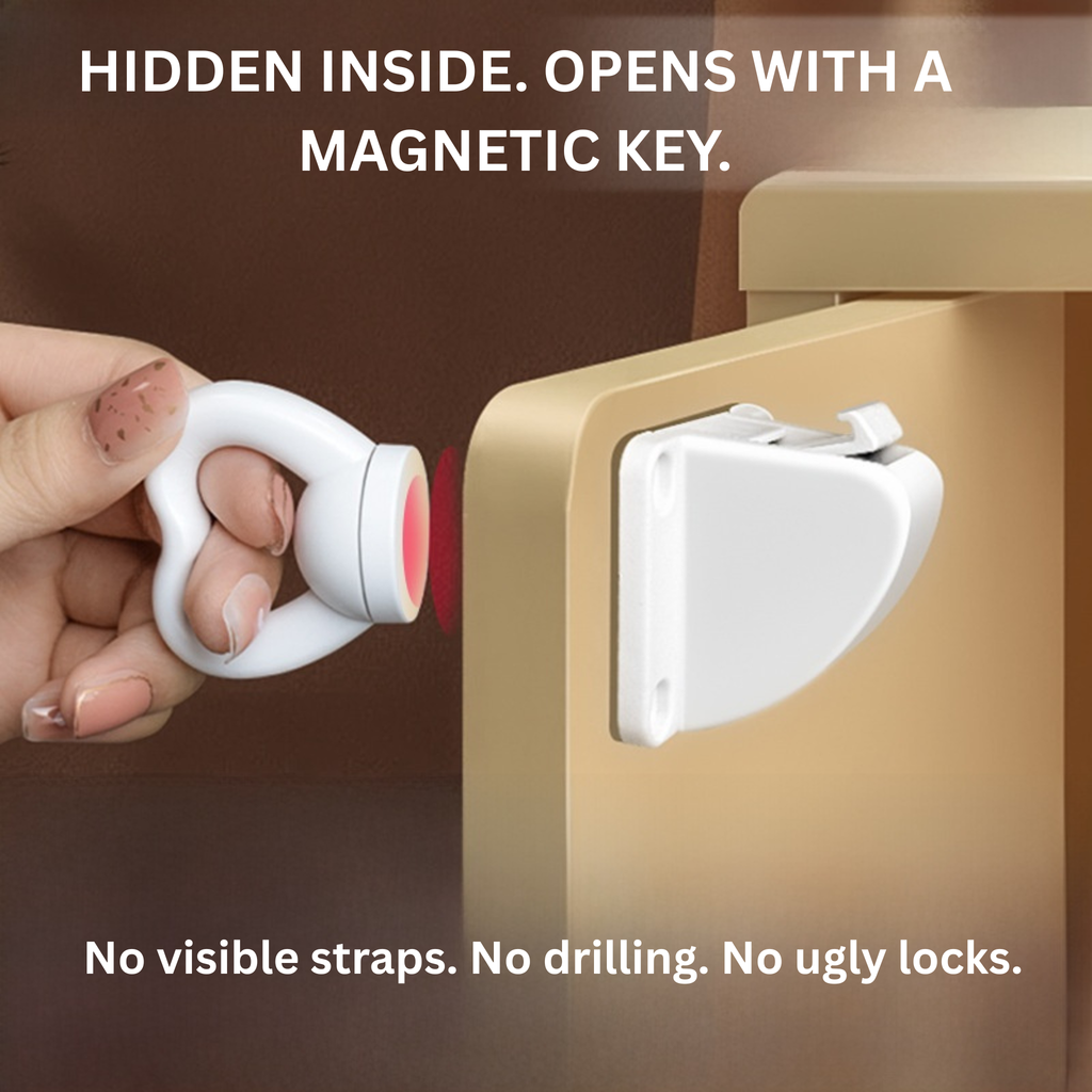 Invisible Magnetic Cabinet Locks — 8-Piece Baby Safety Set