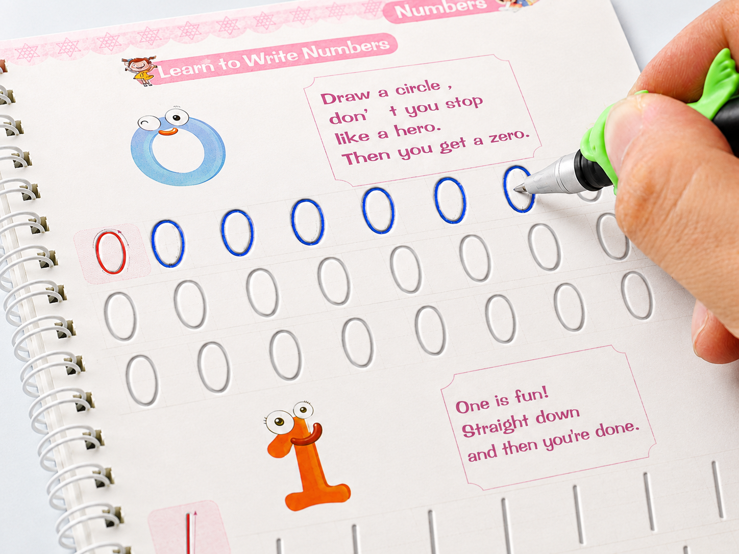 Magic Groove Reusable Handwriting Practice Set – 4 Books + 10 Refills