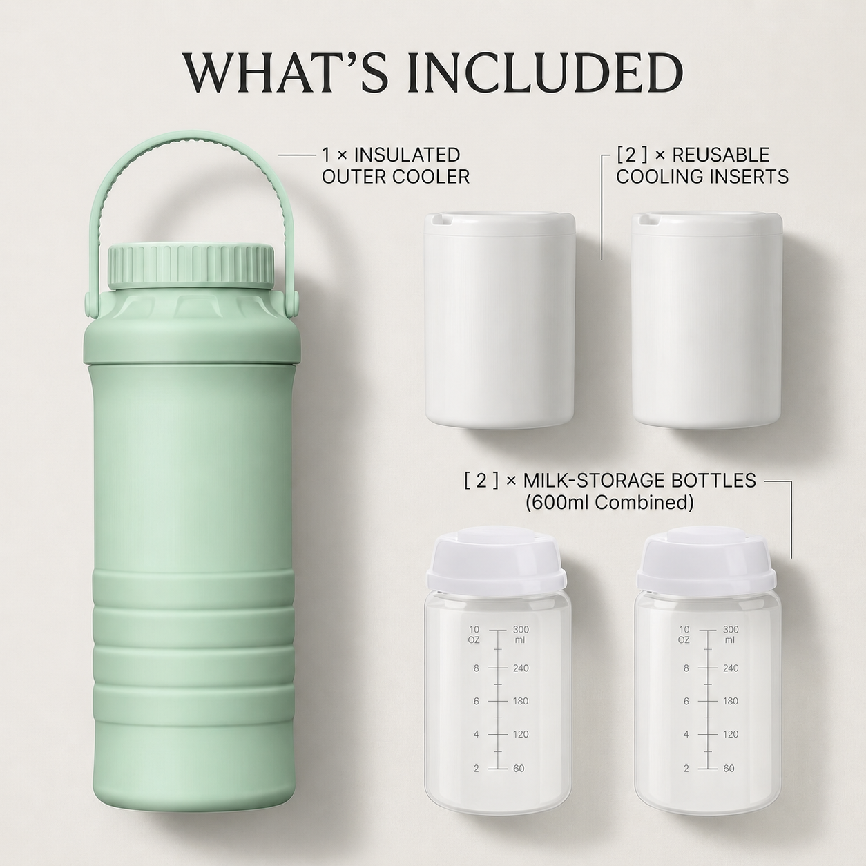 Portable Breast Milk Cooler Set – 600ml