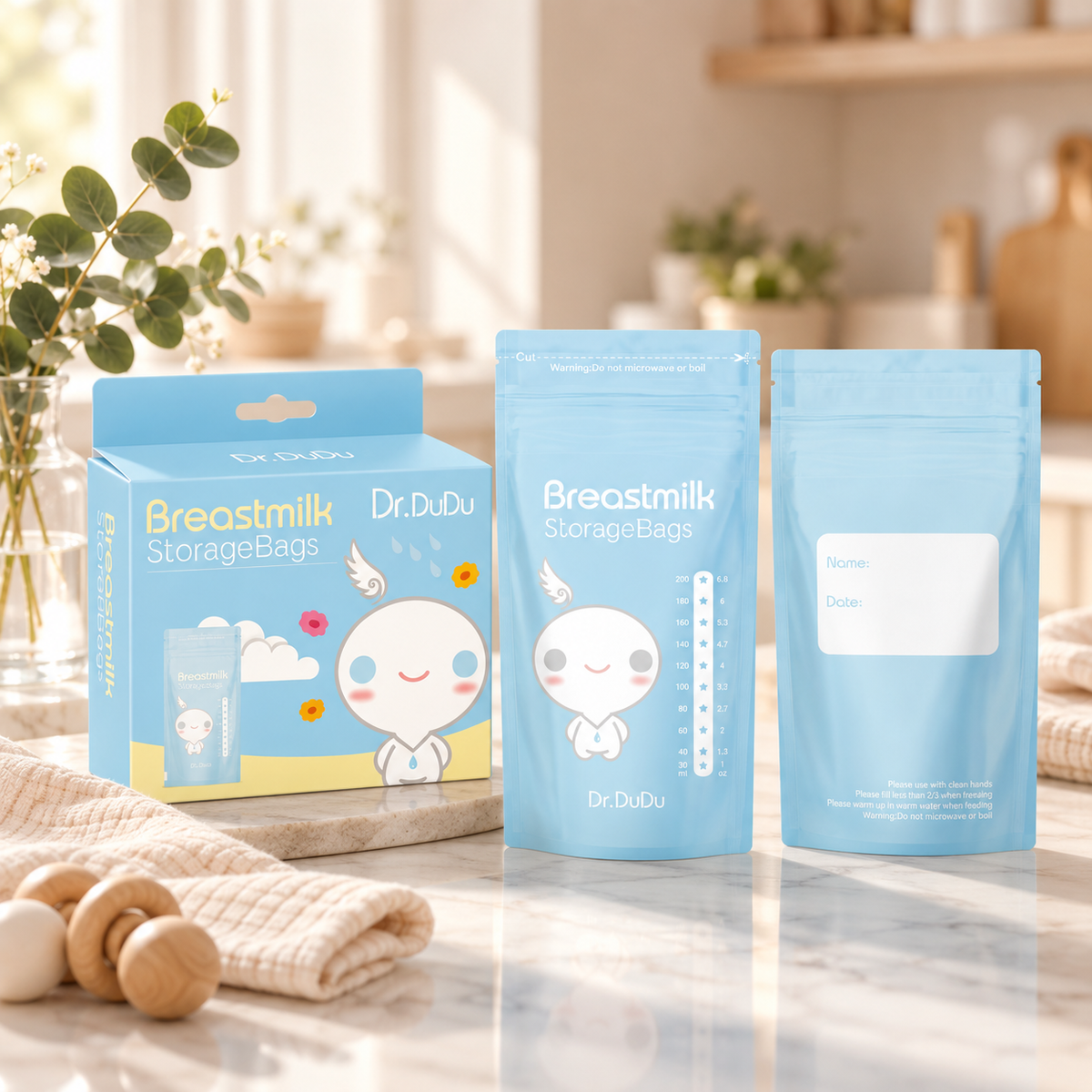 Baby Milk Storage Bags – Pack of 30, Freezer-Safe