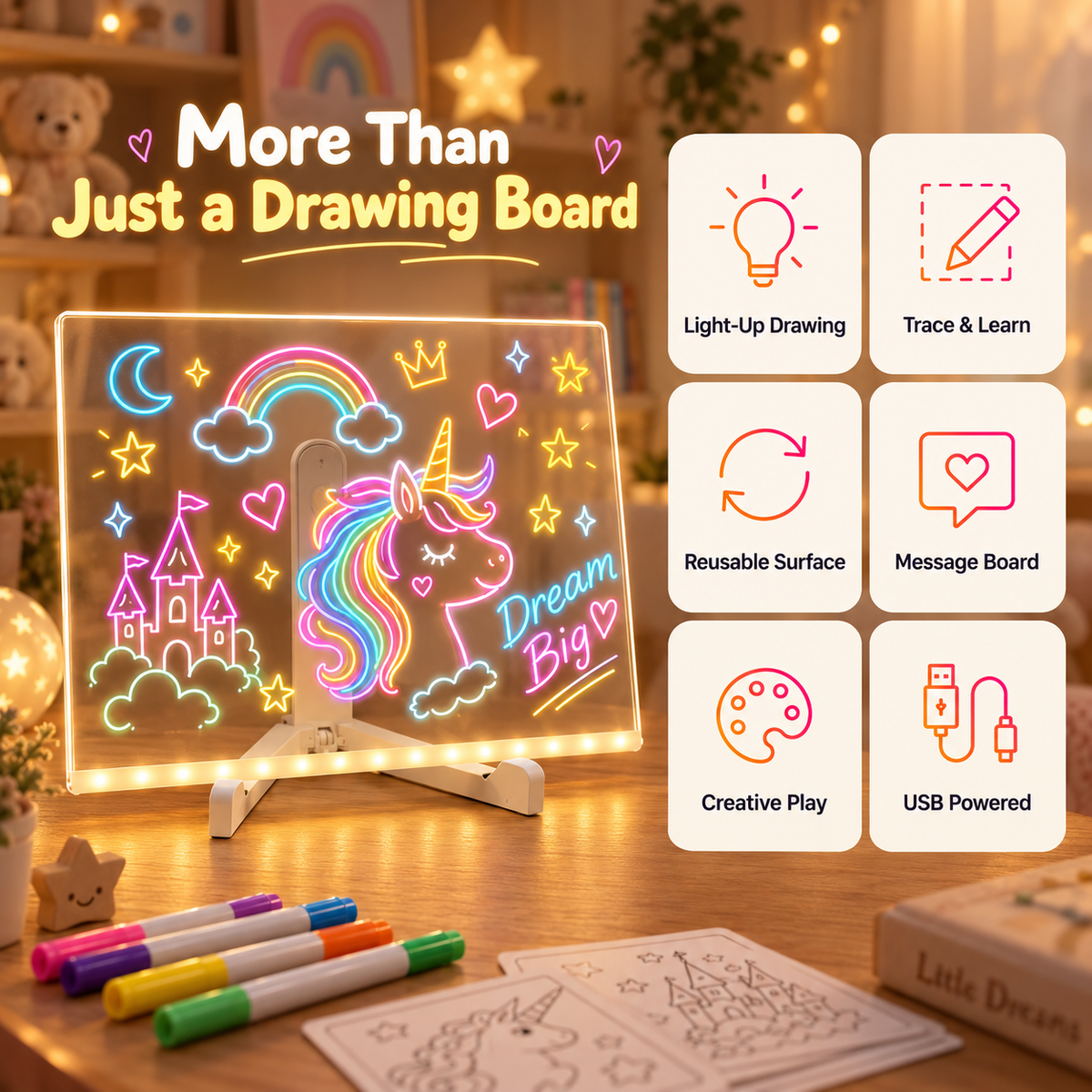 Glow & Trace LED Drawing Board