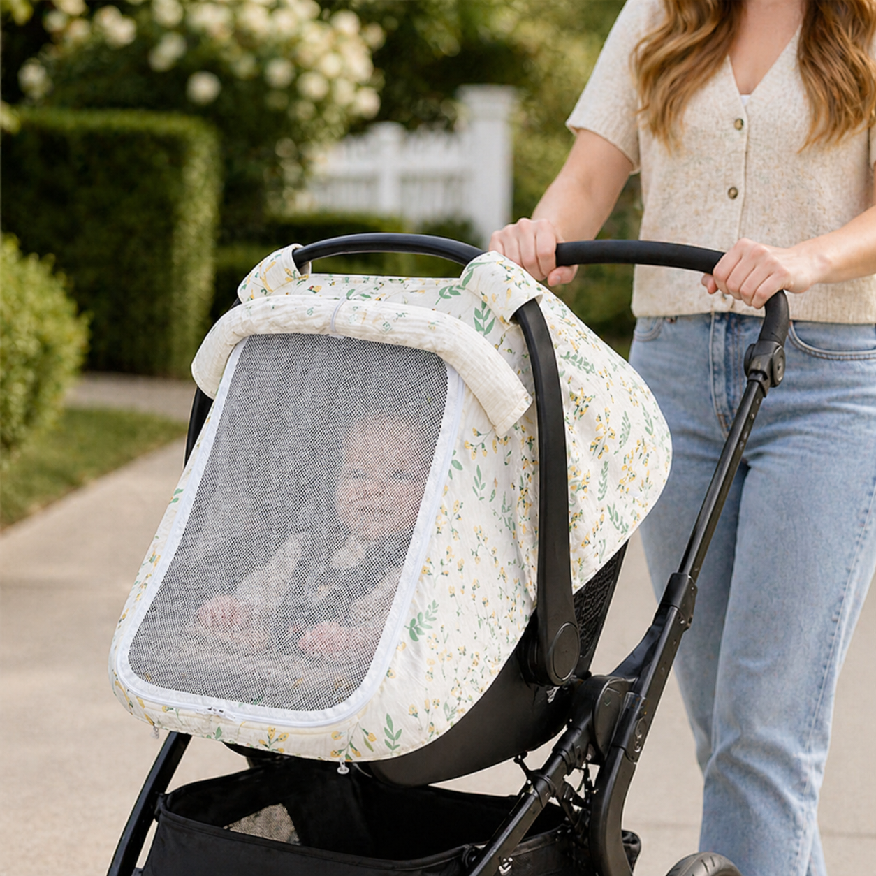 Breathable Baby Stroller Mesh Cover