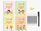 Magic Groove Reusable Handwriting Practice Set – 4 Books + 10 Refills
