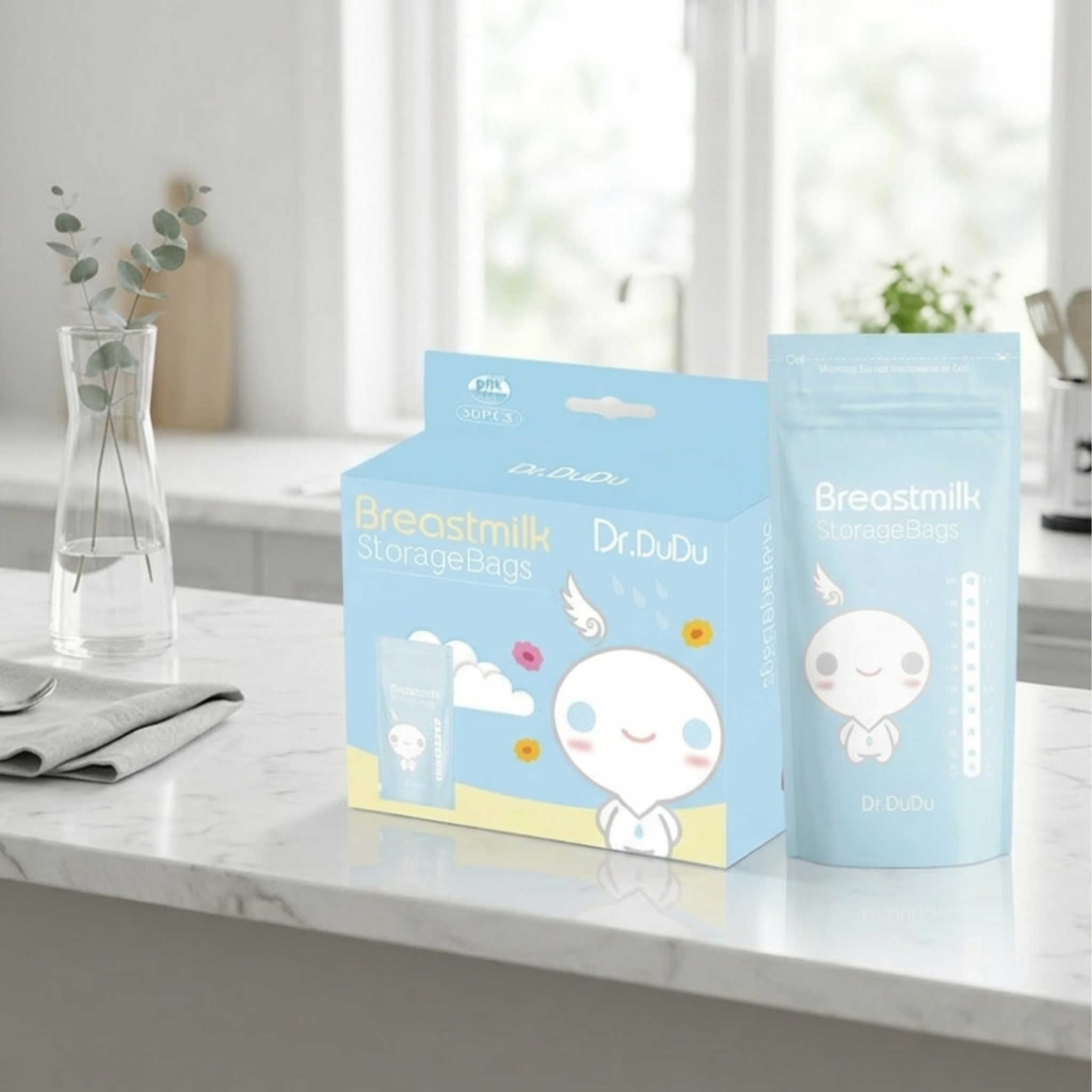 Baby Milk Storage Bags – Pack of 30, Freezer-Safe