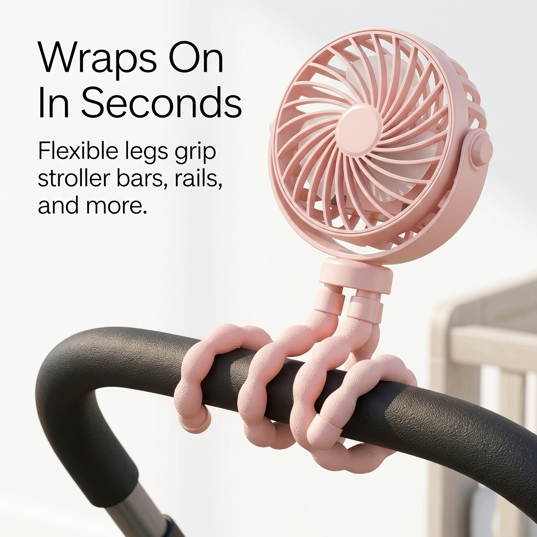 CoolGo Stroller Fan – Portable Clip-On Baby Fan