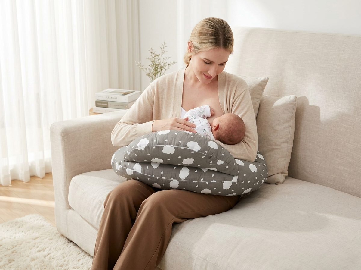 ComfortNest Nursing Support Pillow – Full-Body Feeding Comfort