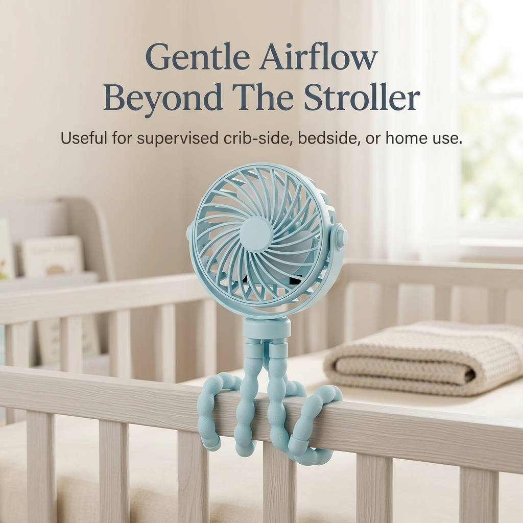 CoolGo Stroller Fan – Portable Clip-On Baby Fan