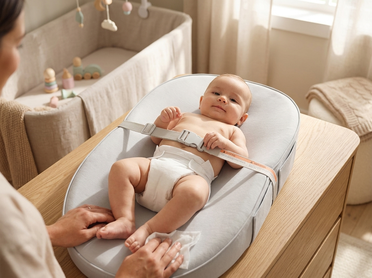 Contoured Baby Changing Pad with Removable Cover