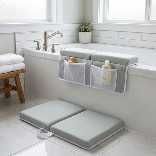 Baby Bath Kneeler & Elbow Rest Pad Set